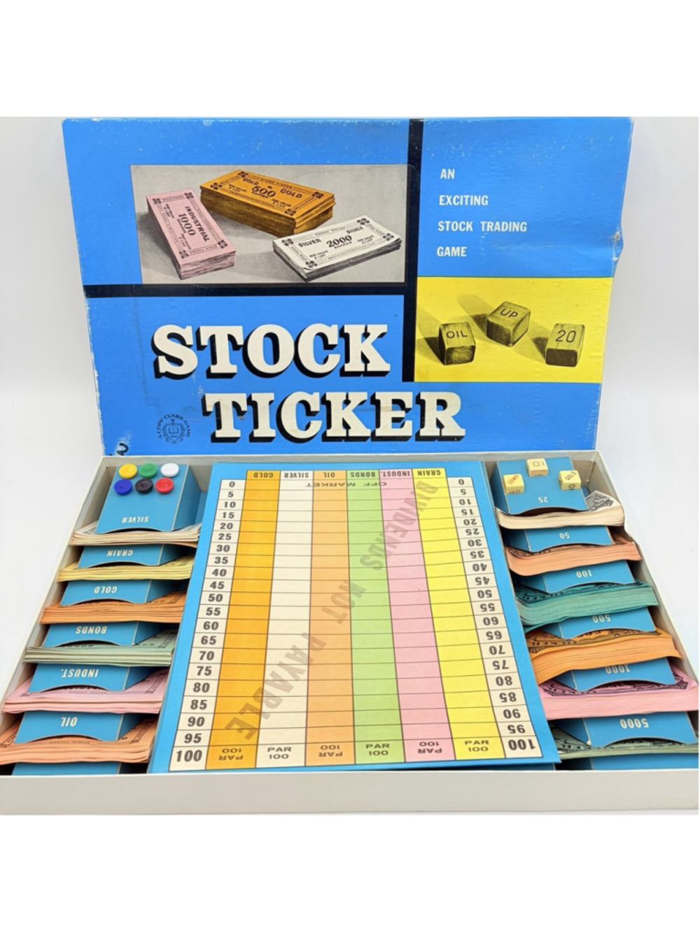 Vintage 1937 Stock Ticker Board Game A Copp Clark Game Complete
